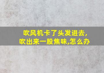 吹风机卡了头发进去,吹出来一股焦味,怎么办