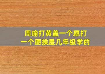 周瑜打黄盖一个愿打一个愿挨是几年级学的