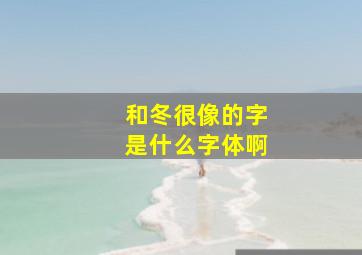 和冬很像的字是什么字体啊