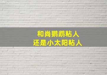 和尚鹦鹉粘人还是小太阳粘人