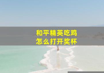 和平精英吃鸡怎么打开奖杯