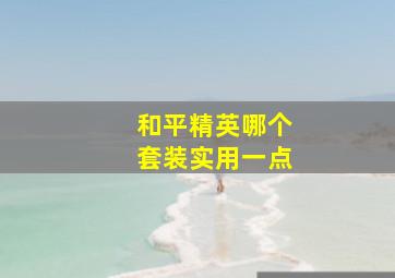 和平精英哪个套装实用一点