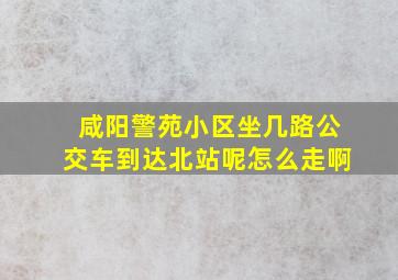 咸阳警苑小区坐几路公交车到达北站呢怎么走啊