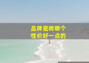 品牌瓷砖哪个性价好一点的