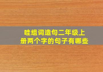 哇组词造句二年级上册两个字的句子有哪些