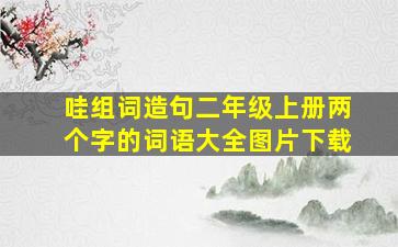 哇组词造句二年级上册两个字的词语大全图片下载