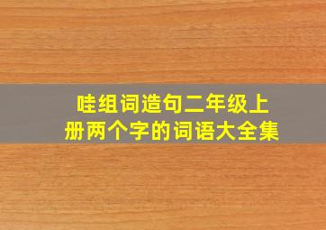 哇组词造句二年级上册两个字的词语大全集