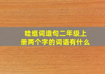 哇组词造句二年级上册两个字的词语有什么