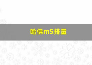 哈佛m5排量