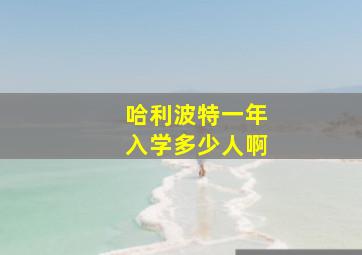 哈利波特一年入学多少人啊