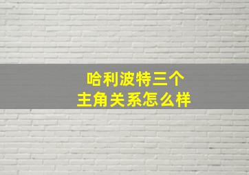 哈利波特三个主角关系怎么样