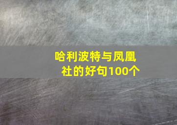 哈利波特与凤凰社的好句100个