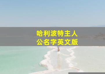 哈利波特主人公名字英文版