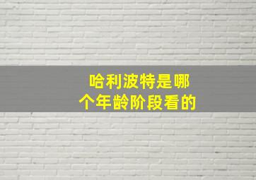 哈利波特是哪个年龄阶段看的