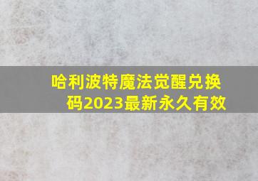 哈利波特魔法觉醒兑换码2023最新永久有效