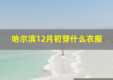 哈尔滨12月初穿什么衣服