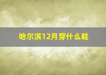 哈尔滨12月穿什么鞋