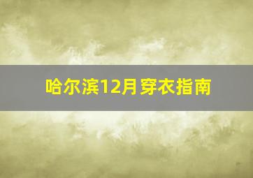 哈尔滨12月穿衣指南