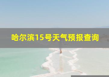 哈尔滨15号天气预报查询