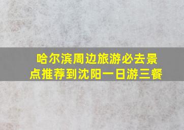 哈尔滨周边旅游必去景点推荐到沈阳一日游三餐