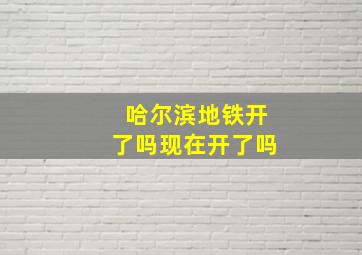 哈尔滨地铁开了吗现在开了吗