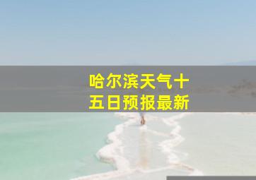 哈尔滨天气十五日预报最新