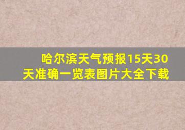 哈尔滨天气预报15天30天准确一览表图片大全下载