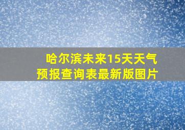 哈尔滨未来15天天气预报查询表最新版图片