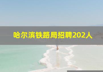 哈尔滨铁路局招聘202人