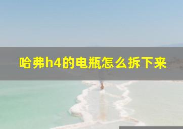 哈弗h4的电瓶怎么拆下来