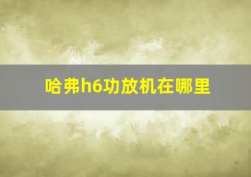 哈弗h6功放机在哪里