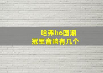 哈弗h6国潮冠军音响有几个