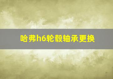 哈弗h6轮毂轴承更换