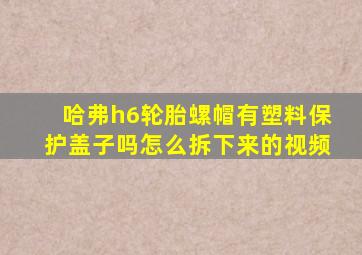 哈弗h6轮胎螺帽有塑料保护盖子吗怎么拆下来的视频