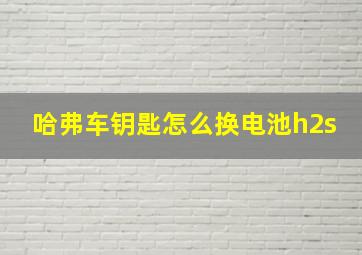 哈弗车钥匙怎么换电池h2s