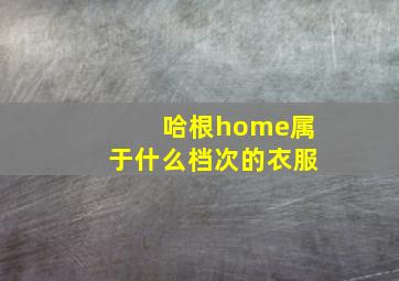 哈根home属于什么档次的衣服