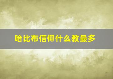 哈比布信仰什么教最多