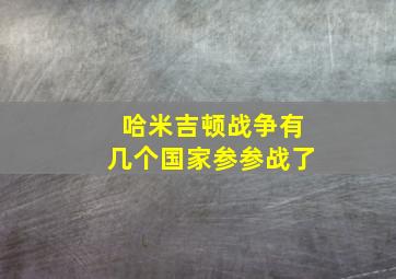 哈米吉顿战争有几个国家参参战了