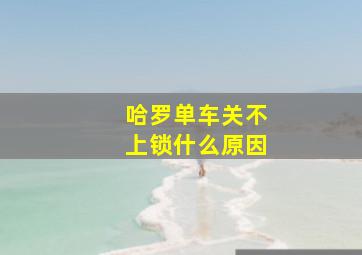 哈罗单车关不上锁什么原因