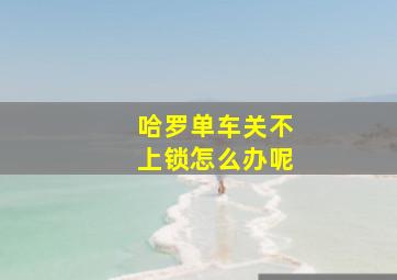 哈罗单车关不上锁怎么办呢