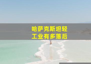 哈萨克斯坦轻工业有多落后