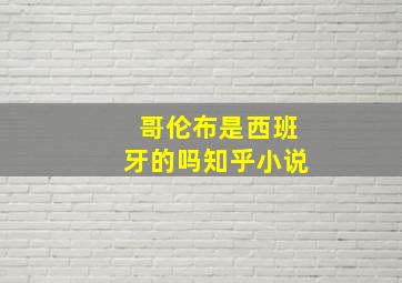 哥伦布是西班牙的吗知乎小说