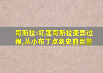 哥斯拉:红莲哥斯拉变异过程,从小布丁点到史前巨兽