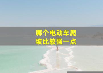 哪个电动车爬坡比较强一点