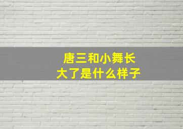 唐三和小舞长大了是什么样子