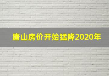 唐山房价开始猛降2020年