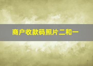 商户收款码照片二和一