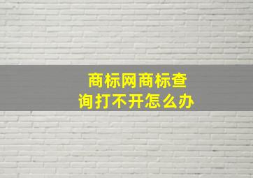 商标网商标查询打不开怎么办