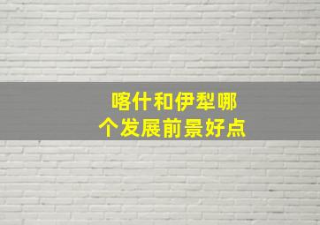 喀什和伊犁哪个发展前景好点