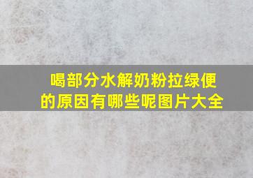 喝部分水解奶粉拉绿便的原因有哪些呢图片大全